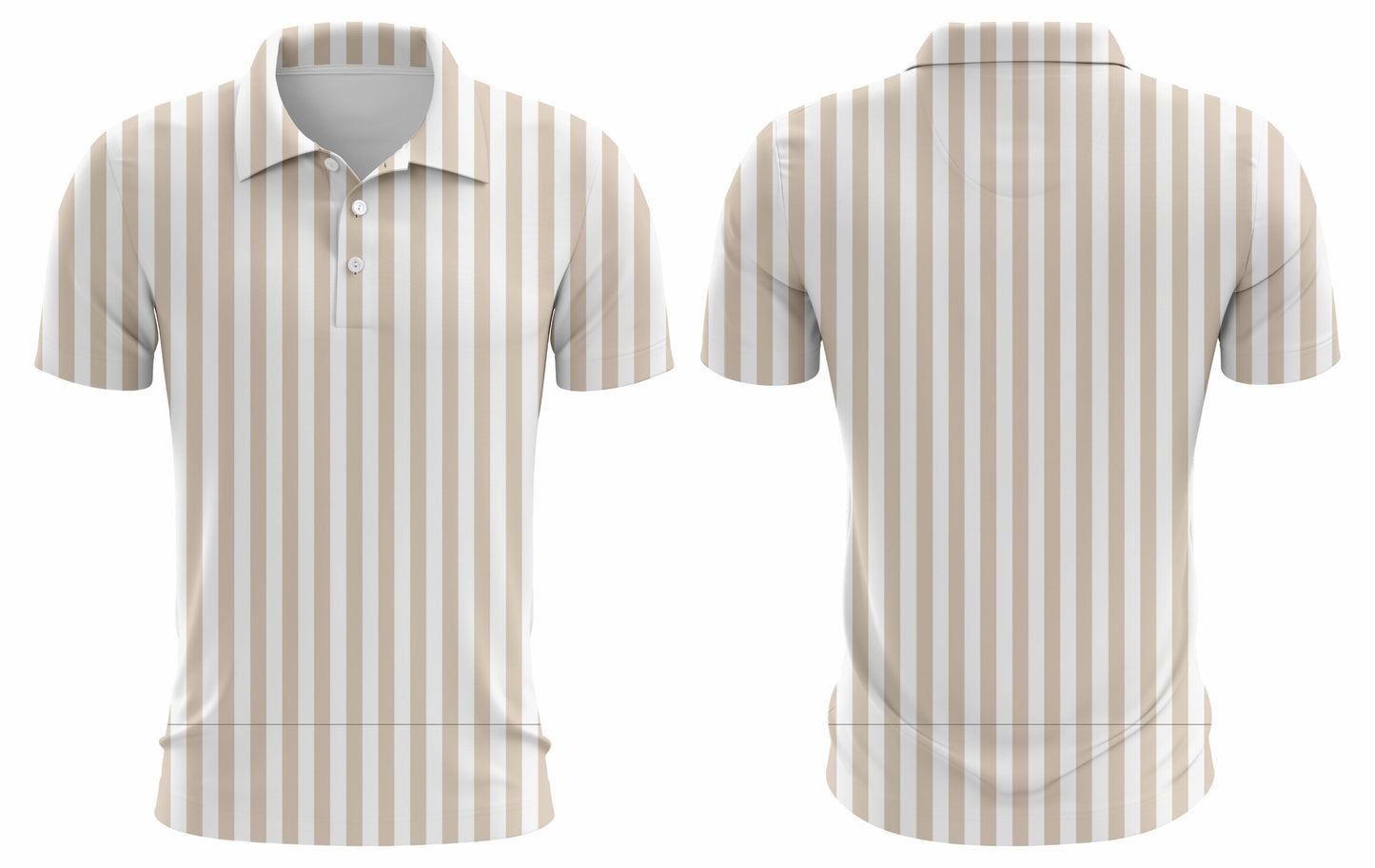 Beige Striped Polo Pre-Order