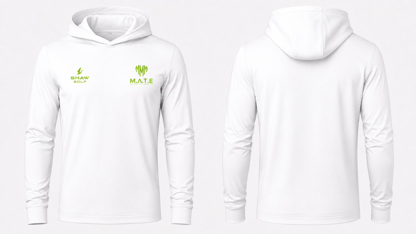 M.A.T.E White Charity Golf Hoodie