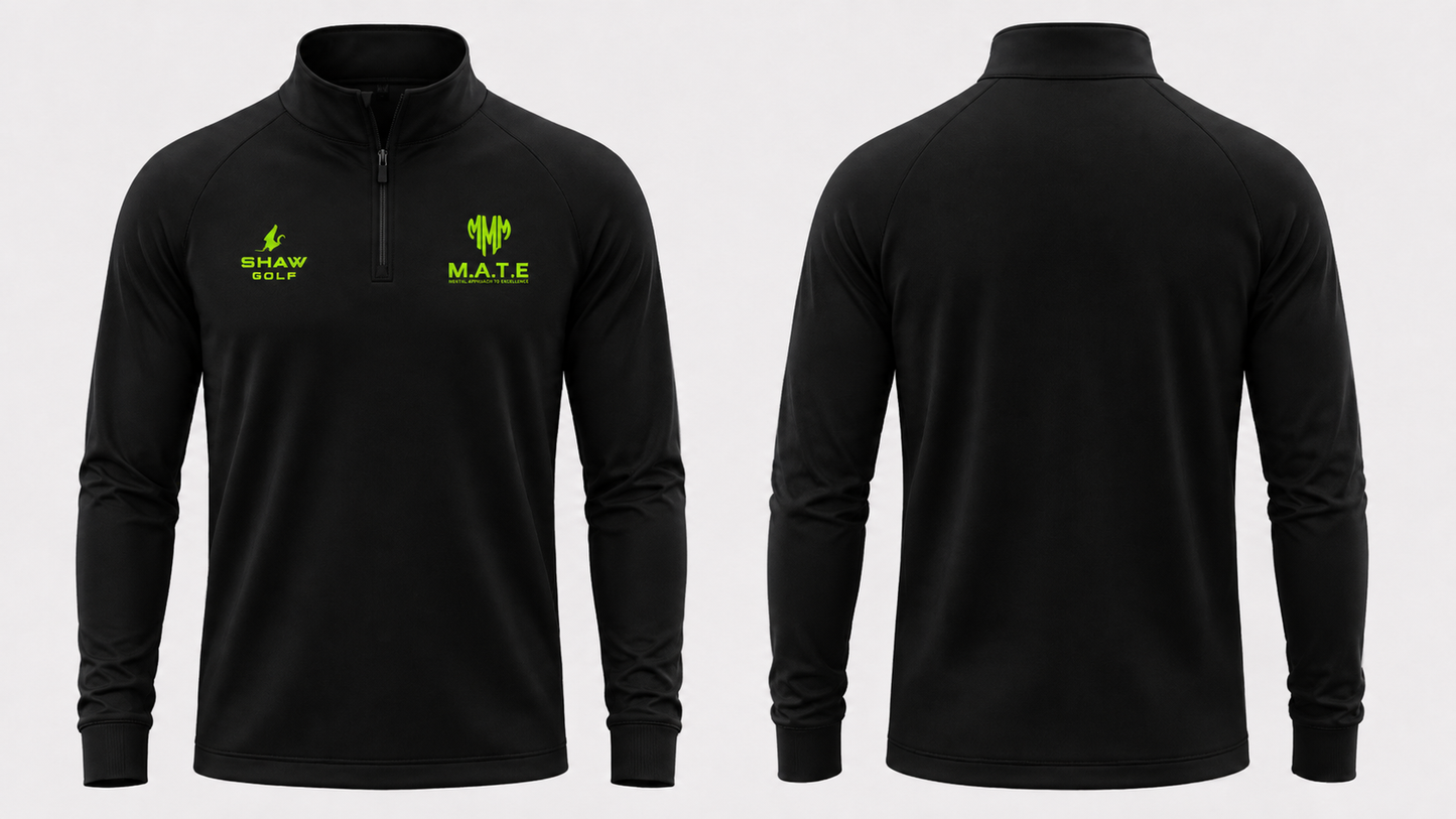 M.A.T.E Black Charity Golf 1/4 Zip Jumper