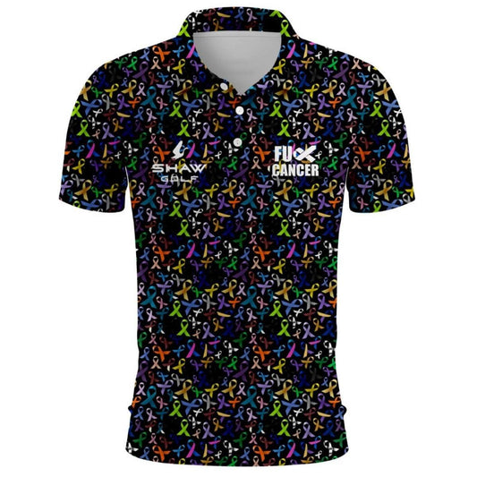 BLACK FULL PATTERN FU Golf Polo Pre-Order