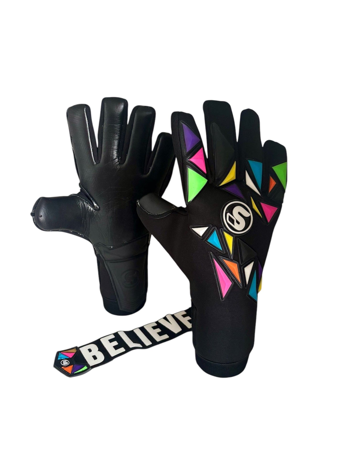 South Coast Kits Black Harlequin Believe Goalkeeper Gloves