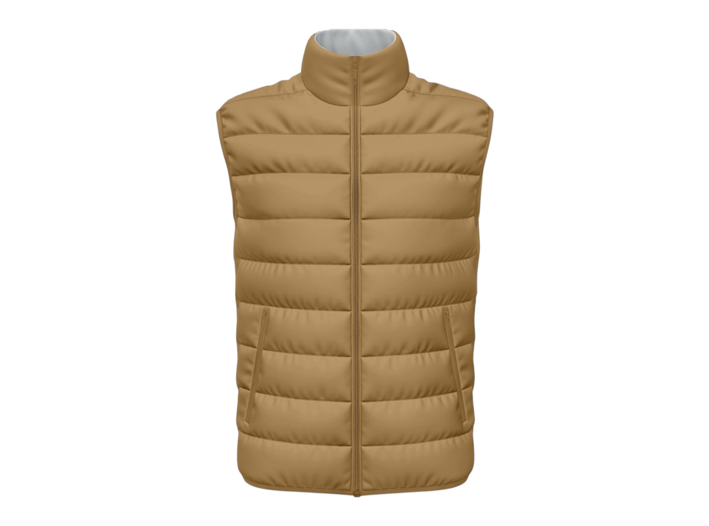 Camel Brown Padded Gilet