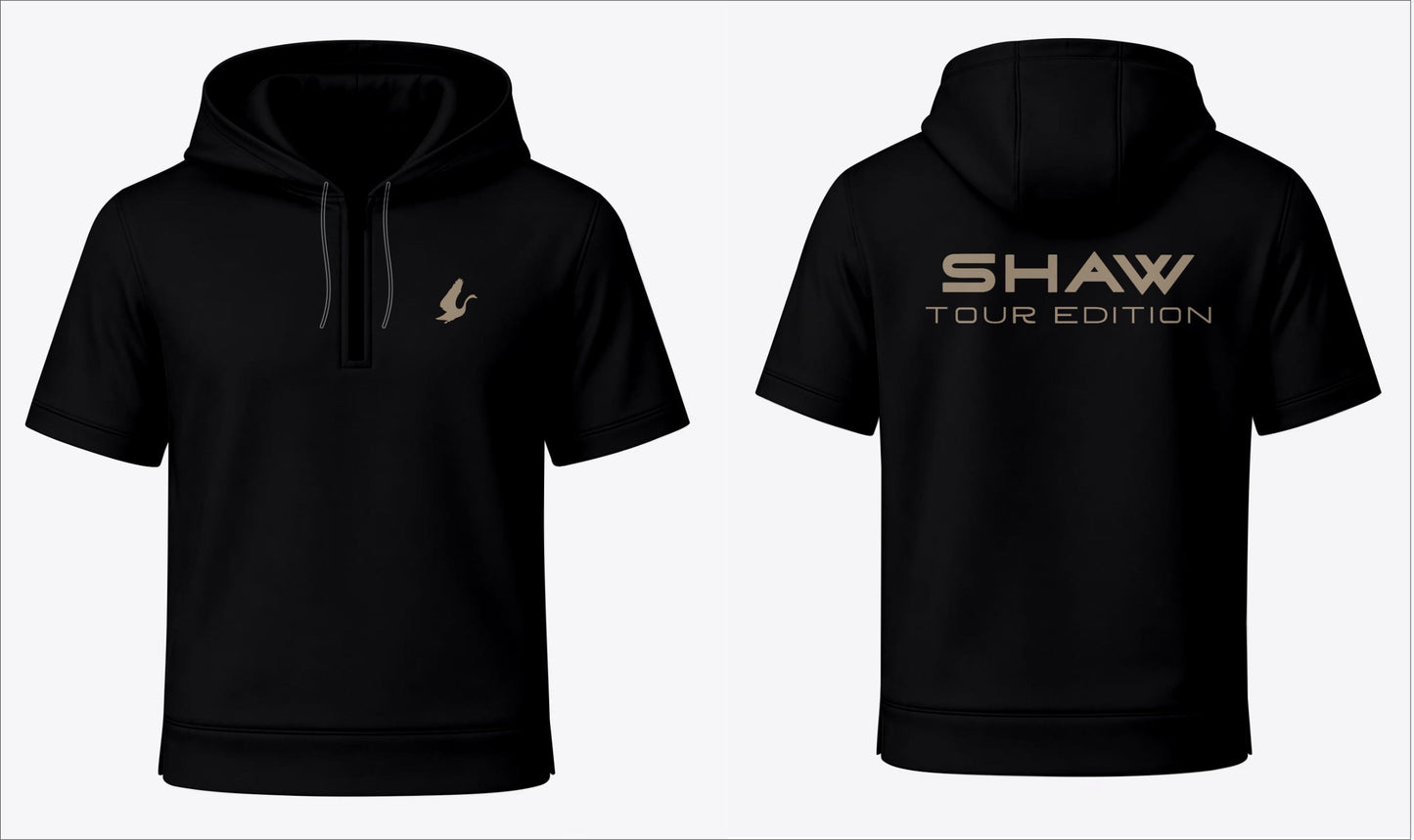 Black Shaw Tour Range Short Sleeve Hoodie