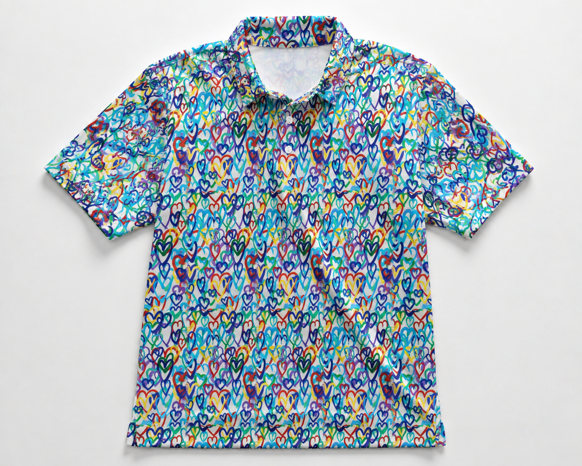 Graffiti Hearts Polo