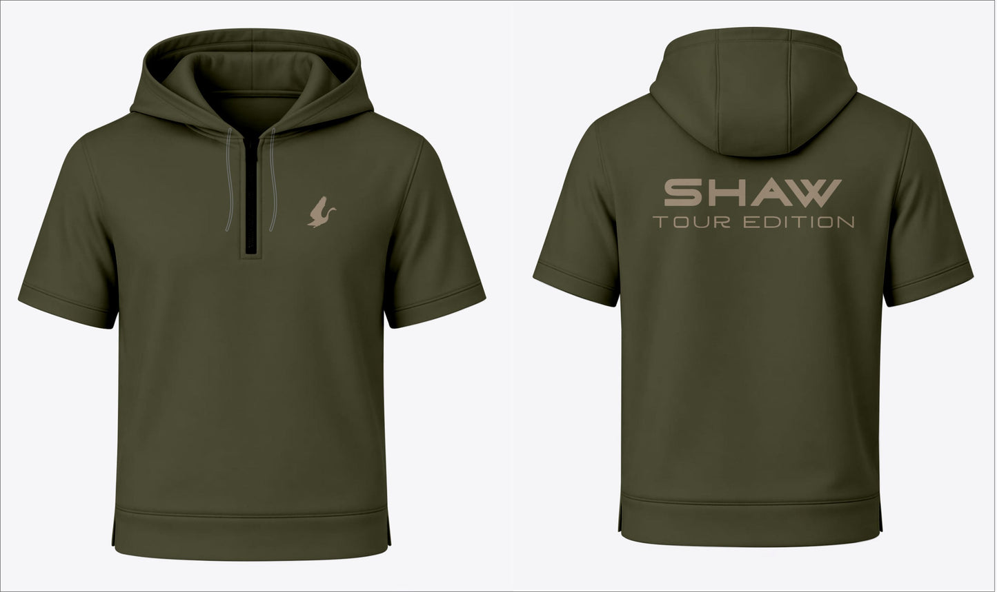 Khaki Shaw Tour Range Short Sleeve Hoodie