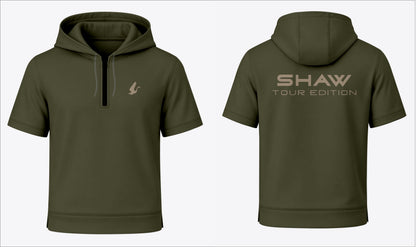 Khaki Shaw Tour Range Short Sleeve Hoodie