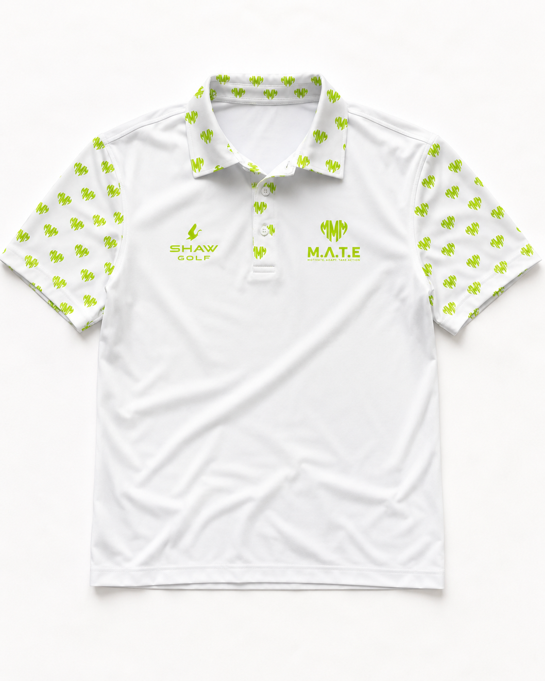 M.A.T.E White Charity Golf Polo