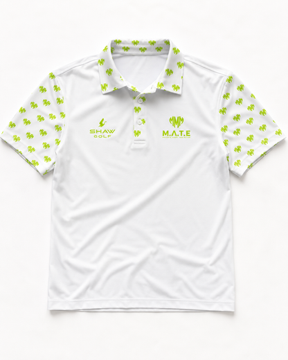 M.A.T.E White Charity Golf Polo