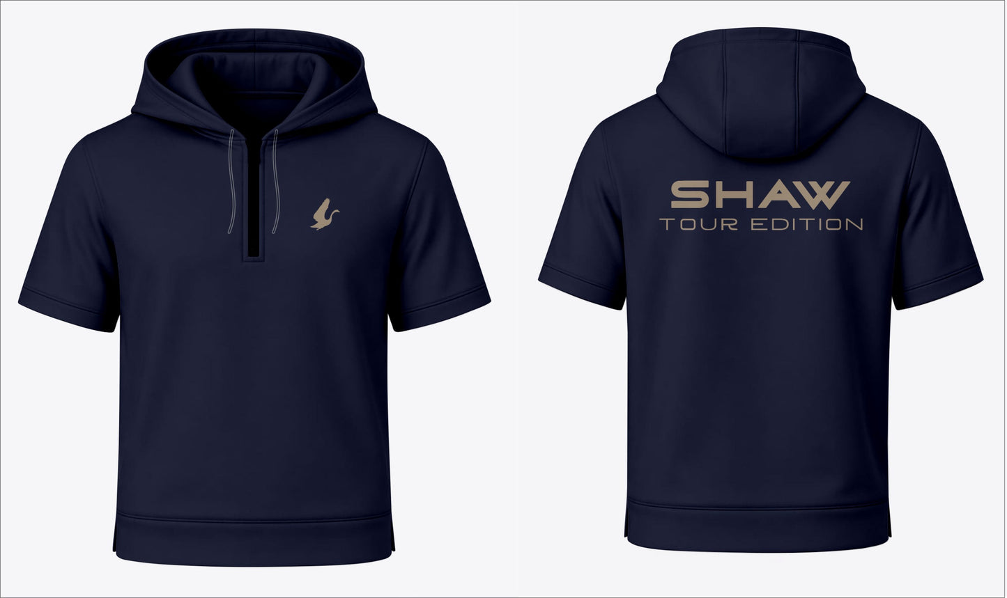 Navy Shaw Tour Range Short Sleeve Hoodie