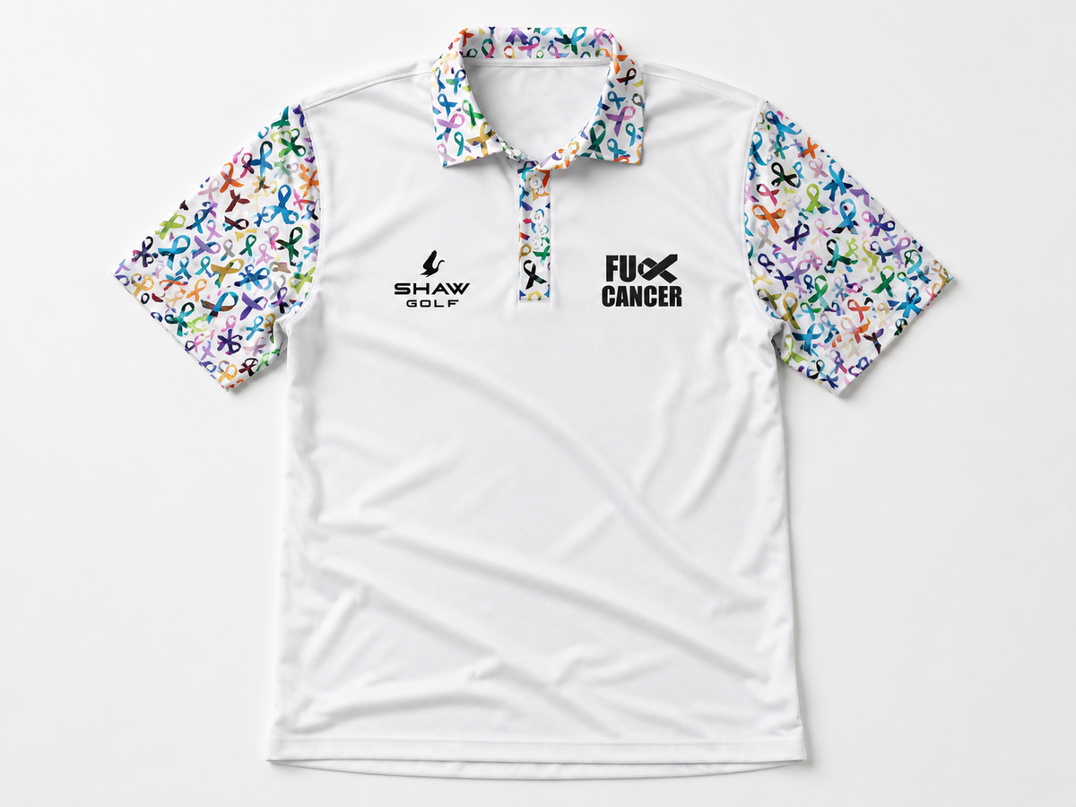 WHITE SLEEVE FU Golf Polo