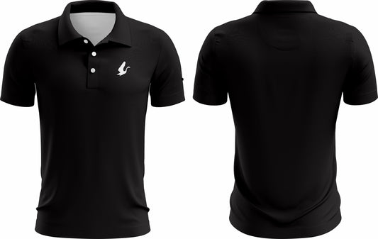 Black Cotton Golf Polo Pre Order