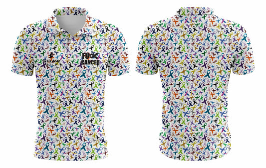 WHITE FULL PATTERN FU Golf Polo Pre-Order