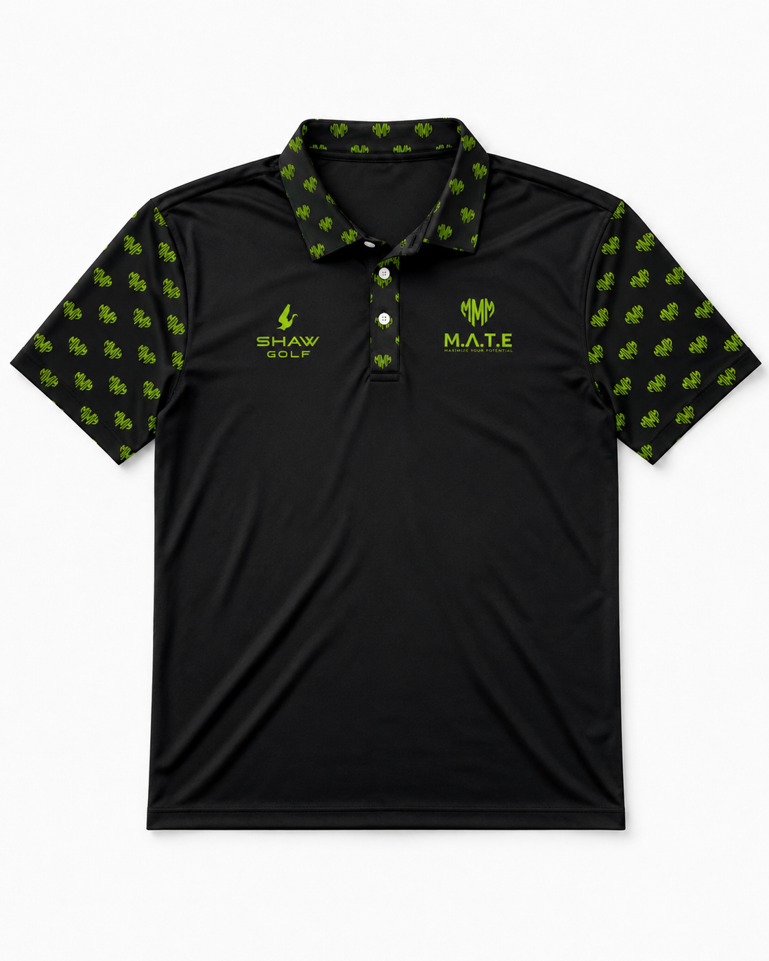 M.A.T.E Black Charity Golf Polo