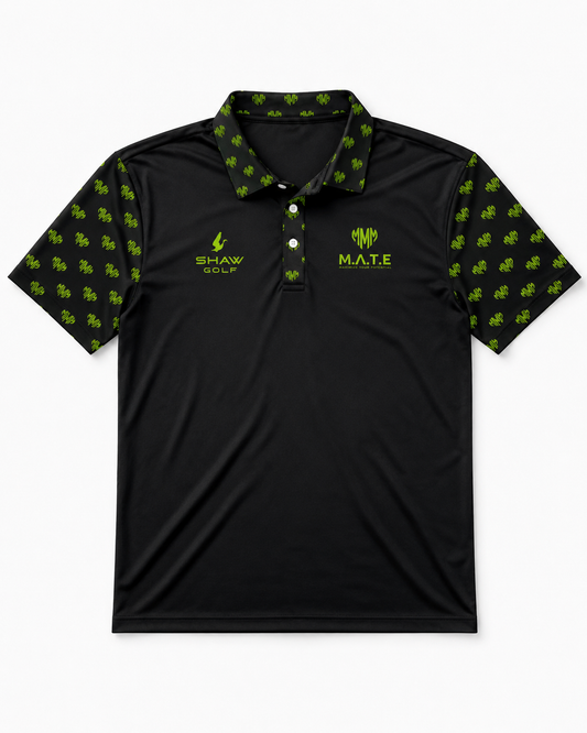 M.A.T.E Black Charity Golf Polo