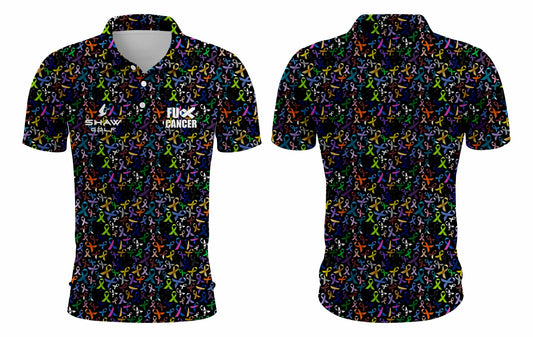 BLACK FULL PATTERN FU Golf Polo Pre-Order