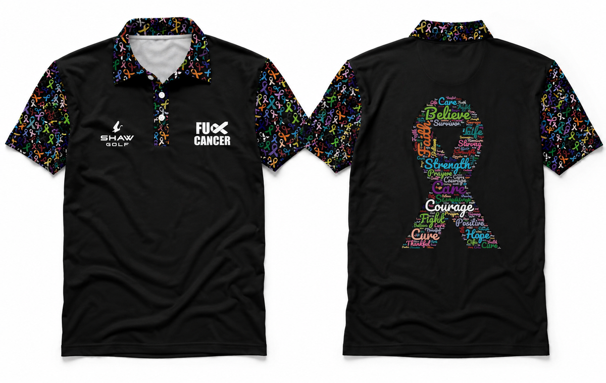 BLACK SLEEVES FU Golf Polo