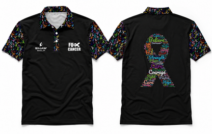 BLACK SLEEVES FU Golf Polo
