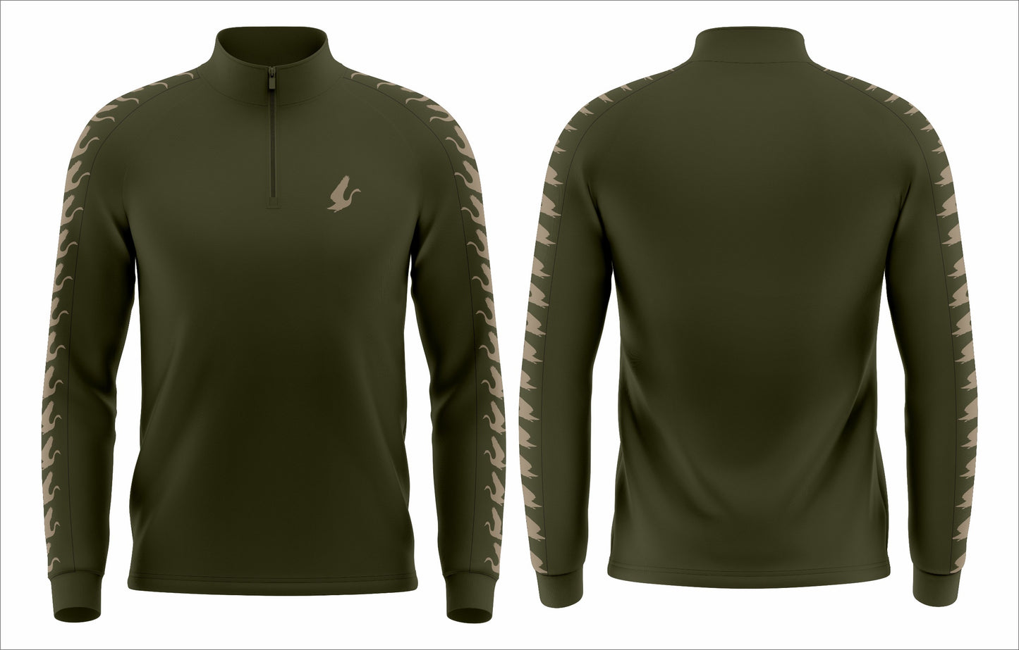 Khaki Shaw Tour Range 1/4 Zip Jumper