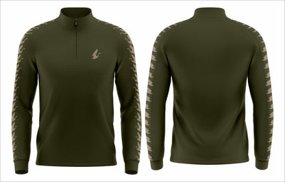 Khaki Shaw Tour Range 1/4 Zip Jumper