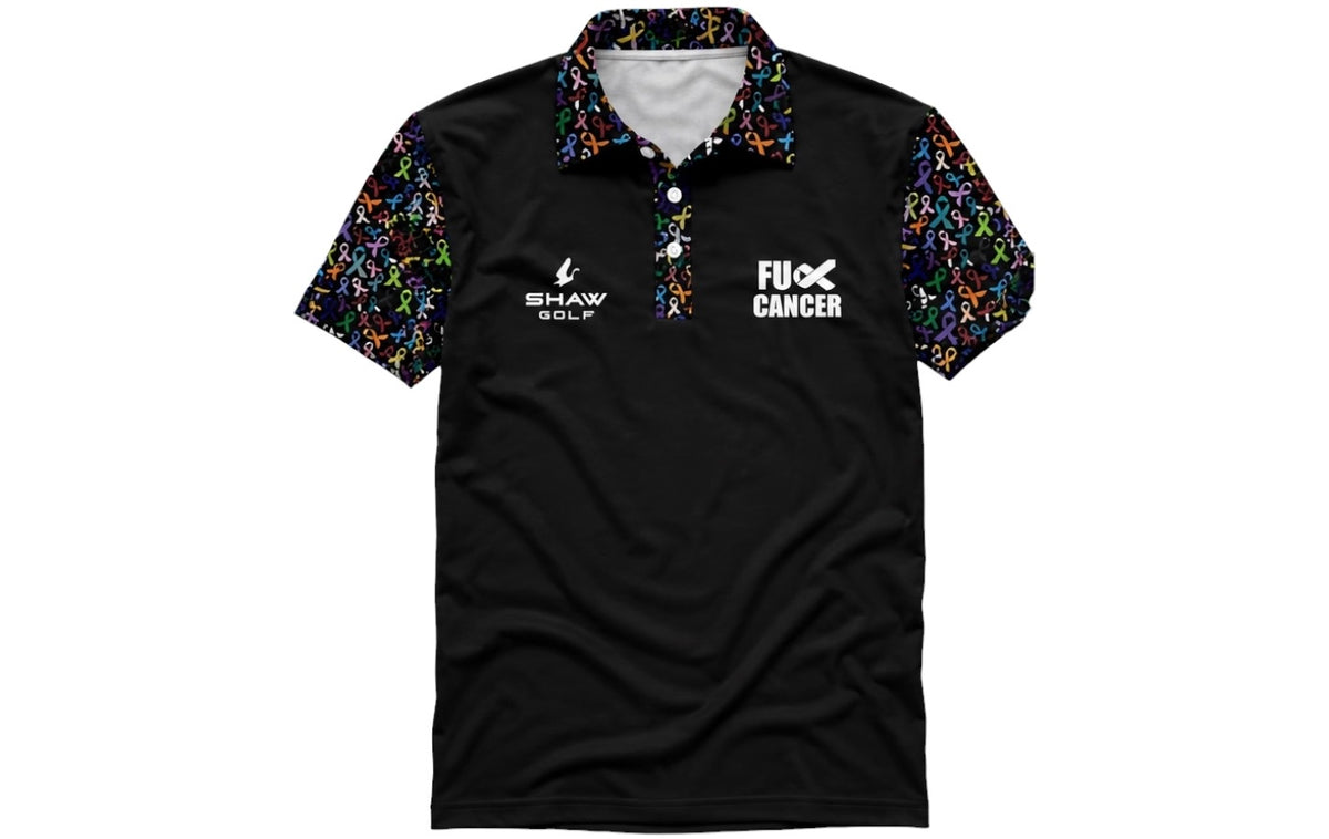 BLACK SLEEVES FU Golf Polo
