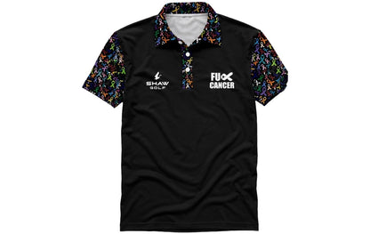 BLACK SLEEVES FU Golf Polo