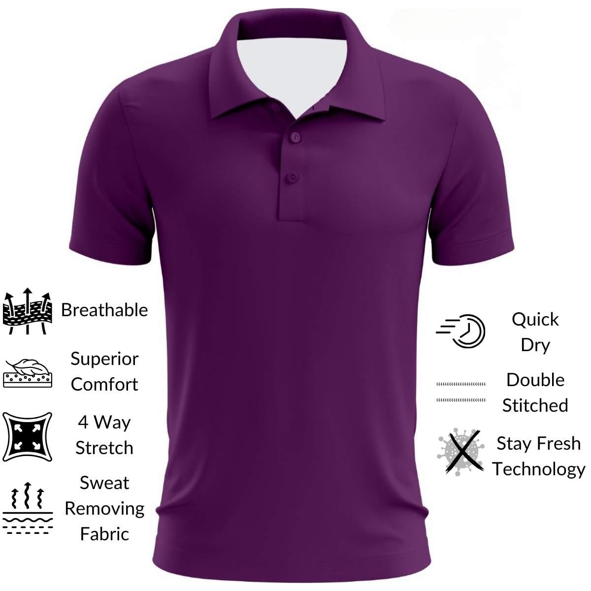Plum Purple Golf Polo Pre Order